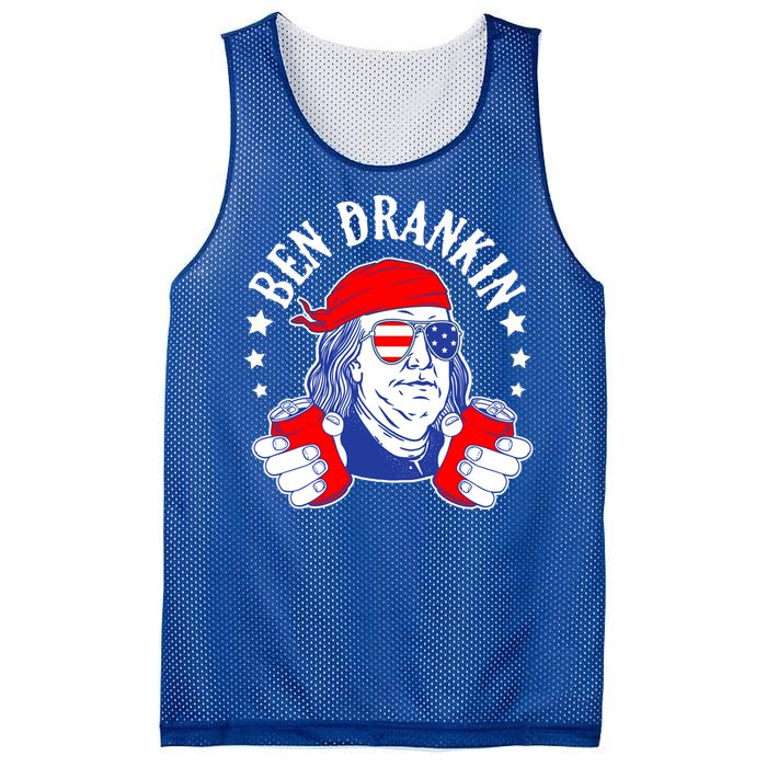 Ben Drankin Funny 4th Of July American Flag Usa Patriotic Gift Mesh Reversible Basketball Jersey Tank