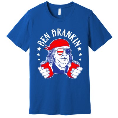 Ben Drankin Funny 4th Of July American Flag Usa Patriotic Gift Premium T-Shirt