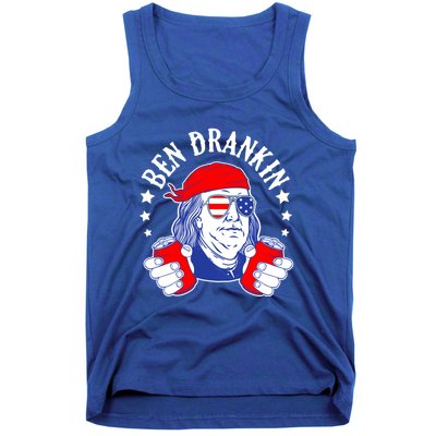 Ben Drankin Funny 4th Of July American Flag Usa Patriotic Gift Tank Top