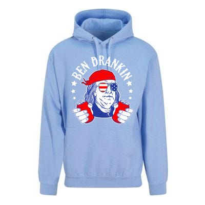 Ben Drankin Funny 4th Of July American Flag Usa Patriotic Gift Unisex Surf Hoodie