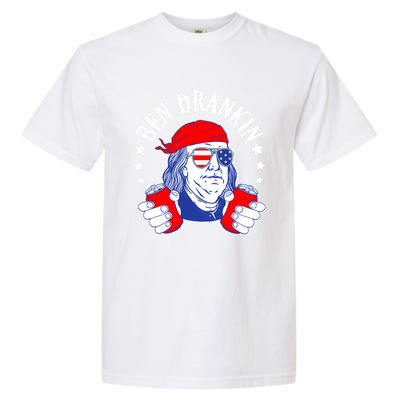 Ben Drankin Funny 4th Of July American Flag Usa Patriotic Gift Garment-Dyed Heavyweight T-Shirt