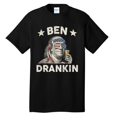 Ben Drankin Funny 4th Of July Tall T-Shirt