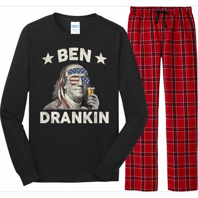 Ben Drankin Funny 4th Of July Long Sleeve Pajama Set