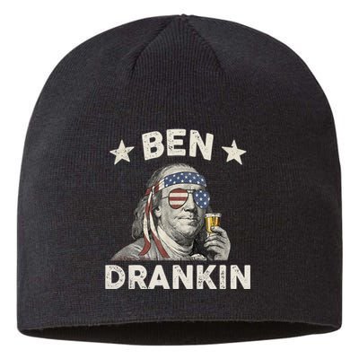 Ben Drankin Funny 4th Of July Sustainable Beanie