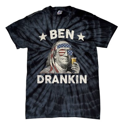 Ben Drankin Funny 4th Of July Tie-Dye T-Shirt