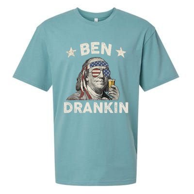 Ben Drankin Funny 4th Of July Sueded Cloud Jersey T-Shirt