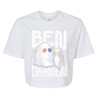 Ben Drankin Funny 4th Of July President Graphic Gift Bella+Canvas Jersey Crop Tee