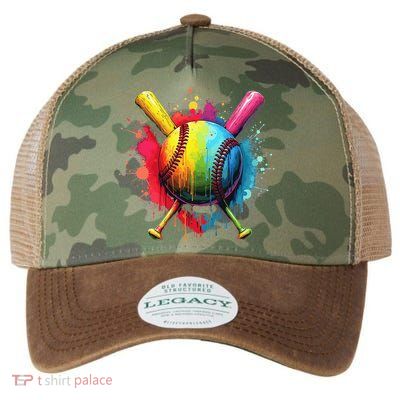 Baseball Drip For Home Plate Ice Color Drip Sport Legacy Tie Dye Trucker Hat