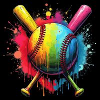 Baseball Drip For Home Plate Ice Color Drip Sport Backpack