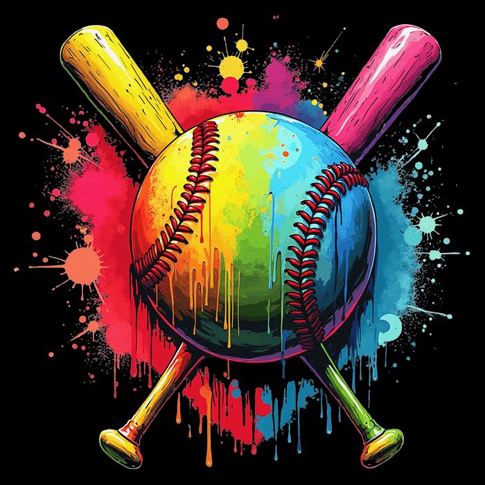 Baseball Drip For Home Plate Ice Color Drip Sport Backpack