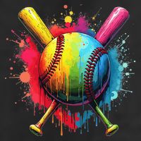 Baseball Drip For Home Plate Ice Color Drip Sport Beanie