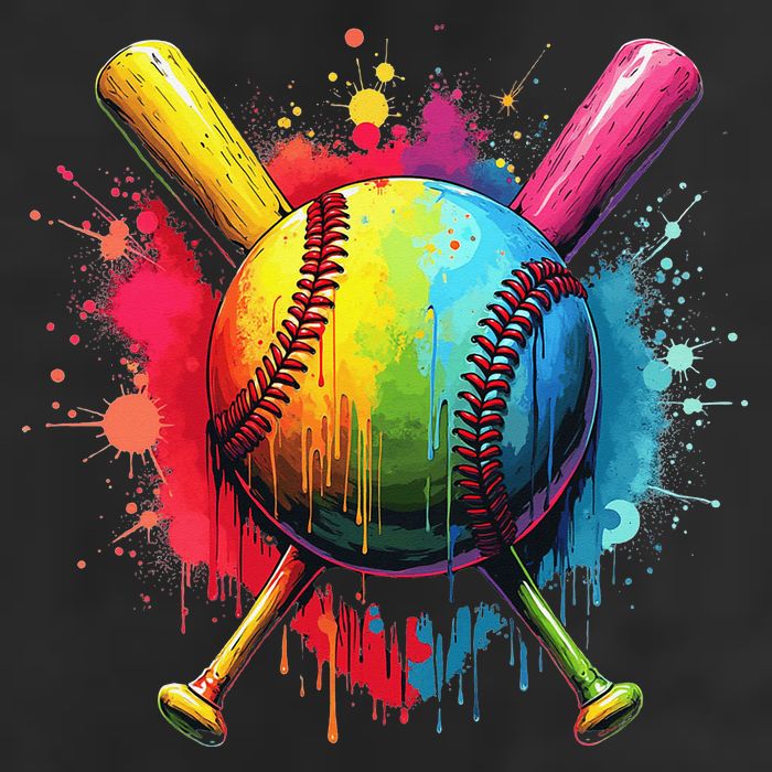 Baseball Drip For Home Plate Ice Color Drip Sport Beanie
