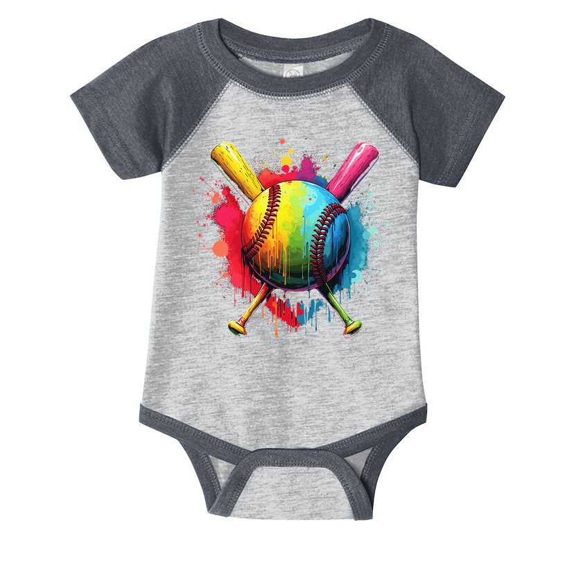 Baseball Drip For Home Plate Ice Color Drip Sport Infant Baby Jersey Bodysuit