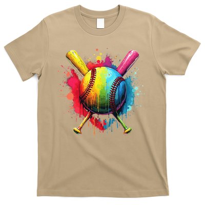 Baseball Drip For Home Plate Ice Color Drip Sport T-Shirt