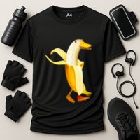 Banana Duck. Funny Anthropomorphic Fruit Animals Cooling Performance Crew T-Shirt