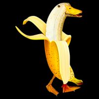 Banana Duck. Funny Anthropomorphic Fruit Animals Cooling Performance Crew T-Shirt