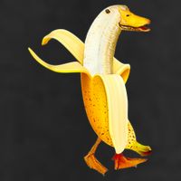Banana Duck. Funny Anthropomorphic Fruit Animals Adult Drive Performance Visor