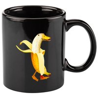 Banana Duck. Funny Anthropomorphic Fruit Animals 11oz C Handle Ceramic Mug