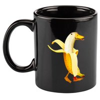 Banana Duck. Funny Anthropomorphic Fruit Animals 11oz C Handle Ceramic Mug