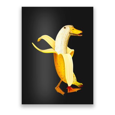Banana Duck. Funny Anthropomorphic Fruit Animals Poster