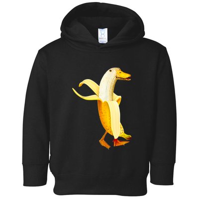Banana Duck. Funny Anthropomorphic Fruit Animals Toddler Hoodie