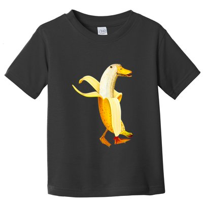 Banana Duck. Funny Anthropomorphic Fruit Animals Toddler T-Shirt