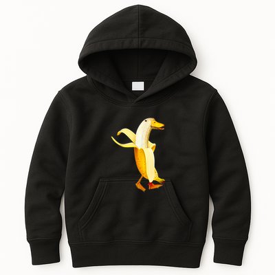 Banana Duck. Funny Anthropomorphic Fruit Animals Kids Hoodie