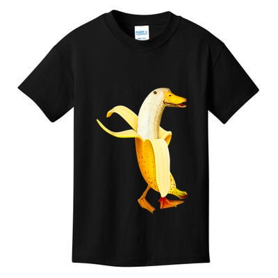 Banana Duck. Funny Anthropomorphic Fruit Animals Kids T-Shirt