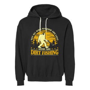 Bigfoot Dirt Fishing Metal Detecting Funny Metal Detecto Garment-Dyed Fleece Hoodie