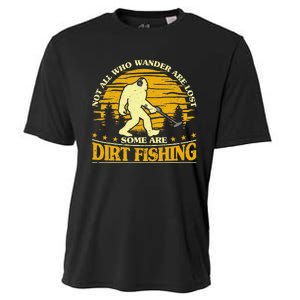 Bigfoot Dirt Fishing Metal Detecting Funny Metal Detecto Cooling Performance Crew T-Shirt