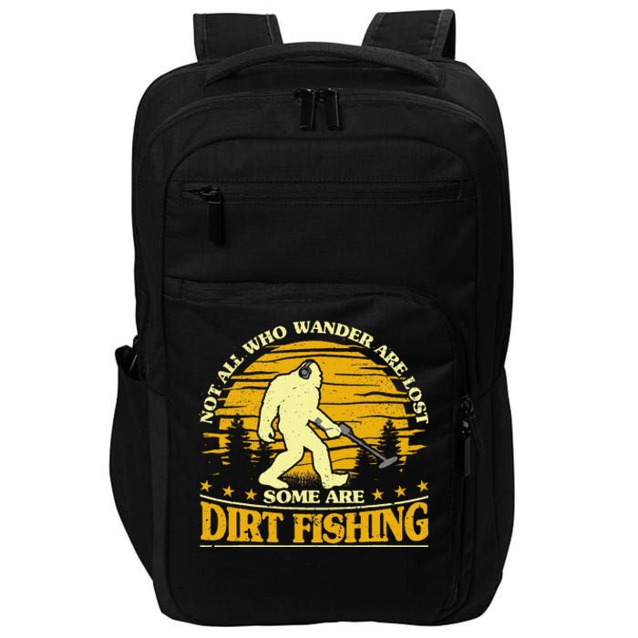 Bigfoot Dirt Fishing Metal Detecting Funny Metal Detecto Impact Tech Backpack