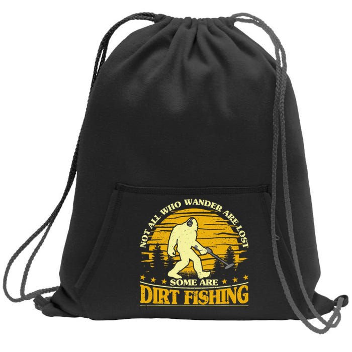 Bigfoot Dirt Fishing Metal Detecting Funny Metal Detecto Sweatshirt Cinch Pack Bag