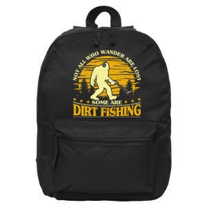 Bigfoot Dirt Fishing Metal Detecting Funny Metal Detecto 16 in Basic Backpack