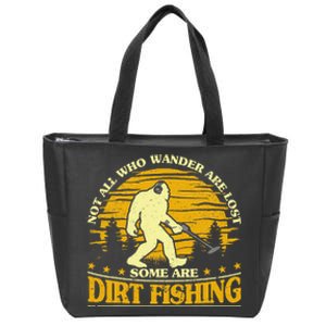 Bigfoot Dirt Fishing Metal Detecting Funny Metal Detecto Zip Tote Bag