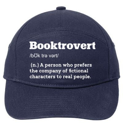 BookTrovert Definition Funny Reading Book Lover 7-Panel Snapback Hat