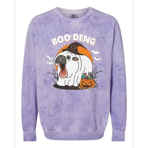 Boo Deng Funny Moo Deng Hallowee Colorblast Crewneck Sweatshirt