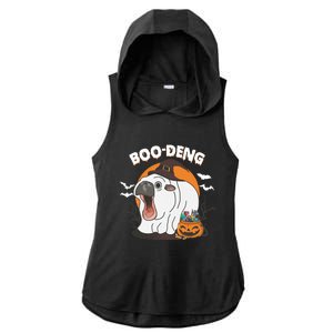 Boo Deng Funny Moo Deng Hallowee Ladies PosiCharge Tri-Blend Wicking Draft Hoodie Tank