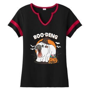 Boo Deng Funny Moo Deng Hallowee Ladies Halftime Notch Neck Tee