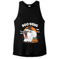 Boo Deng Funny Moo Deng Hallowee Ladies PosiCharge Tri-Blend Wicking Tank