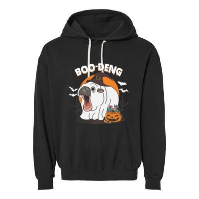 Boo Deng Funny Moo Deng Hallowee Garment-Dyed Fleece Hoodie