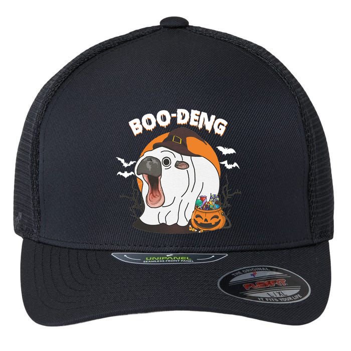 Boo Deng Funny Moo Deng Hallowee Flexfit Unipanel Trucker Cap