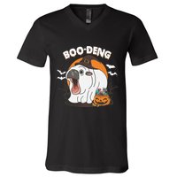 Boo Deng Funny Moo Deng Hallowee V-Neck T-Shirt