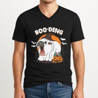 Boo Deng Funny Moo Deng Hallowee V-Neck T-Shirt