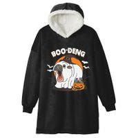 Boo Deng Funny Moo Deng Hallowee Hooded Wearable Blanket