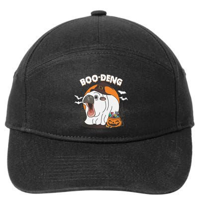 Boo Deng Funny Moo Deng Hallowee 7-Panel Snapback Hat