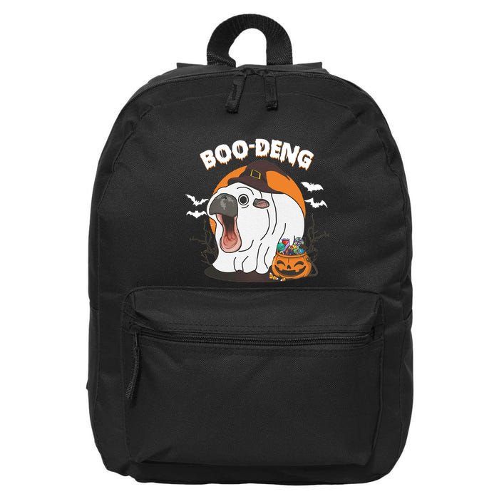 Boo Deng Funny Moo Deng Hallowee 16 in Basic Backpack