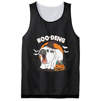 Boo Deng Funny Moo Deng Hallowee Mesh Reversible Basketball Jersey Tank