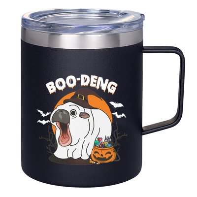Boo Deng Funny Moo Deng Hallowee 12oz Stainless Steel Coffee Mug