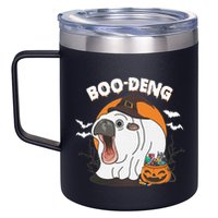 Boo Deng Funny Moo Deng Hallowee 12oz Stainless Steel Coffee Mug