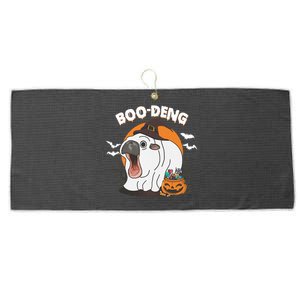 Boo Deng Funny Moo Deng Hallowee Large Microfiber Waffle Golf Towel